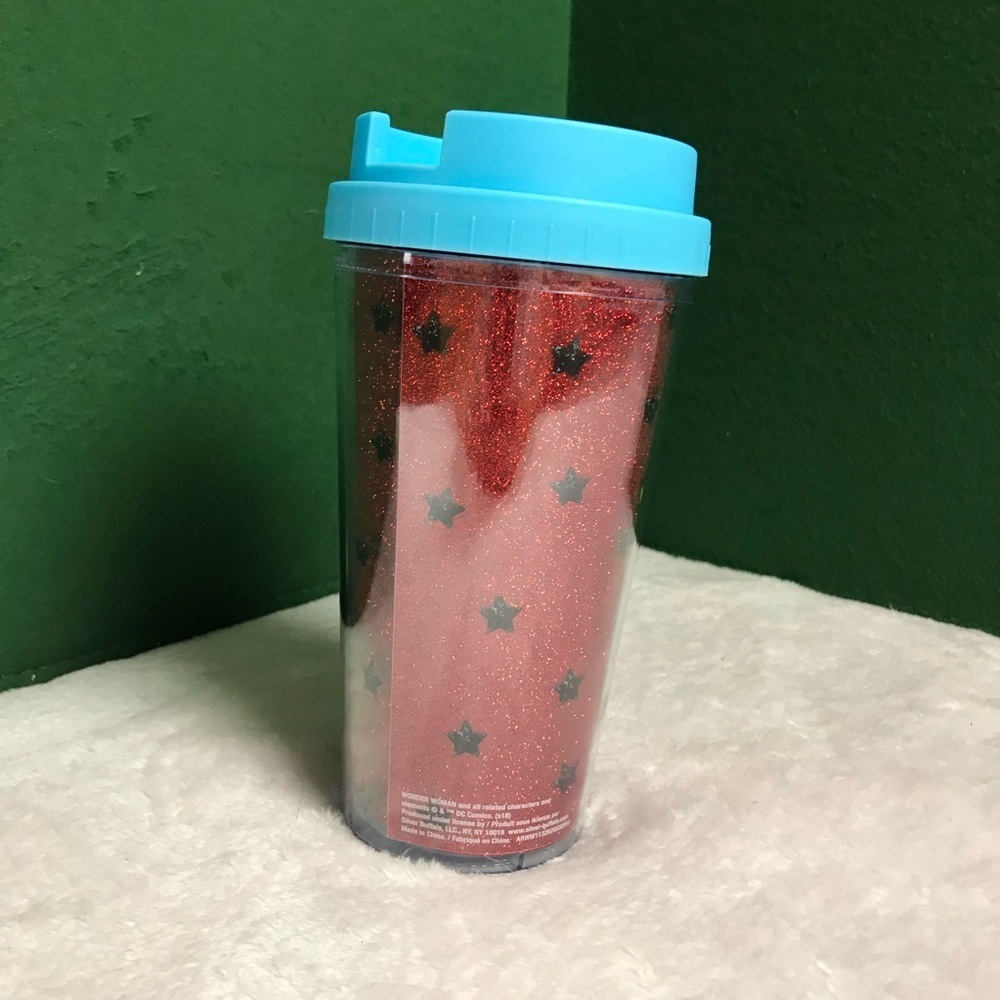 DC COMICS Wonder Woman Plastic Double Walled Tumbler With Lid 16 Oz 473 Ml New - Picture 5 of 16